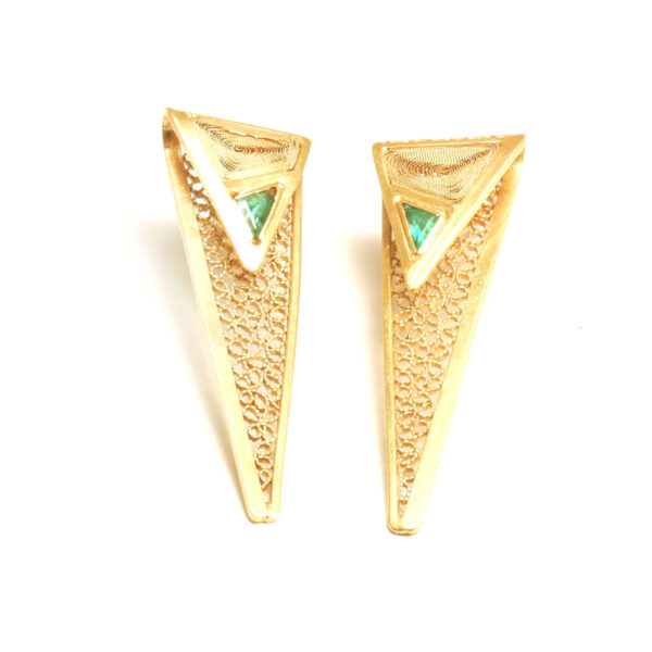 Aretes Esmeraldas triangulares